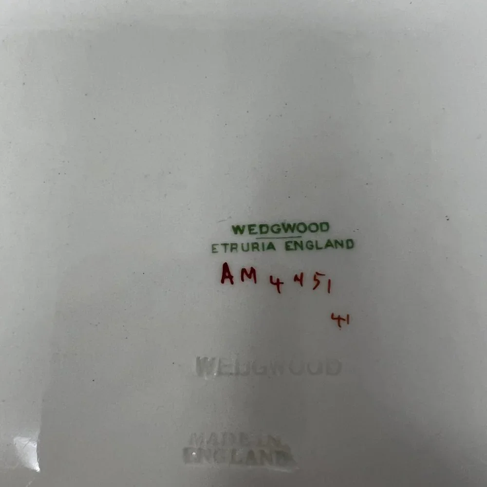 Antique Early 1900s Wedgwood Napoleon Ivy‎ Green Queens Ware Luncheon Plate 9